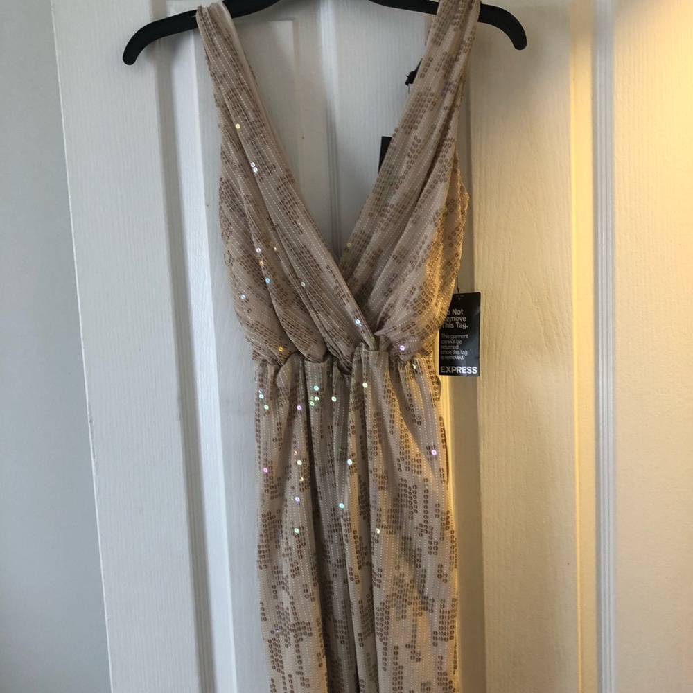 Gold sequin dress